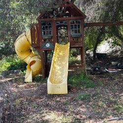 Play House Two Slides Three Swing Set