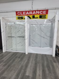 Shower Base And Glass Doors