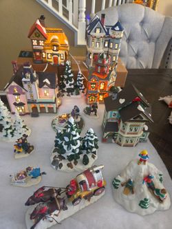 Christmas Village Collection with Lighted houses