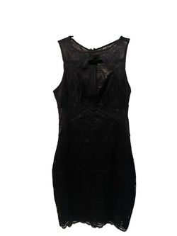 GUESS Silvana Black Lace Cutout Mini Bodycon Dress Women's Size S Small