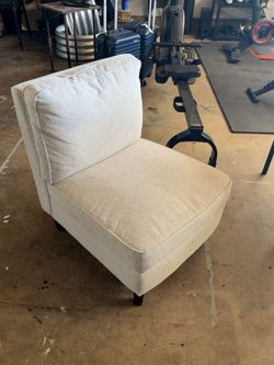 Cream Upholstered Accent Chair