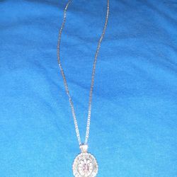 silver (925)necklace and charm