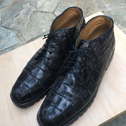 .Belvedere Florence Crocodile Boots Black.size 14m