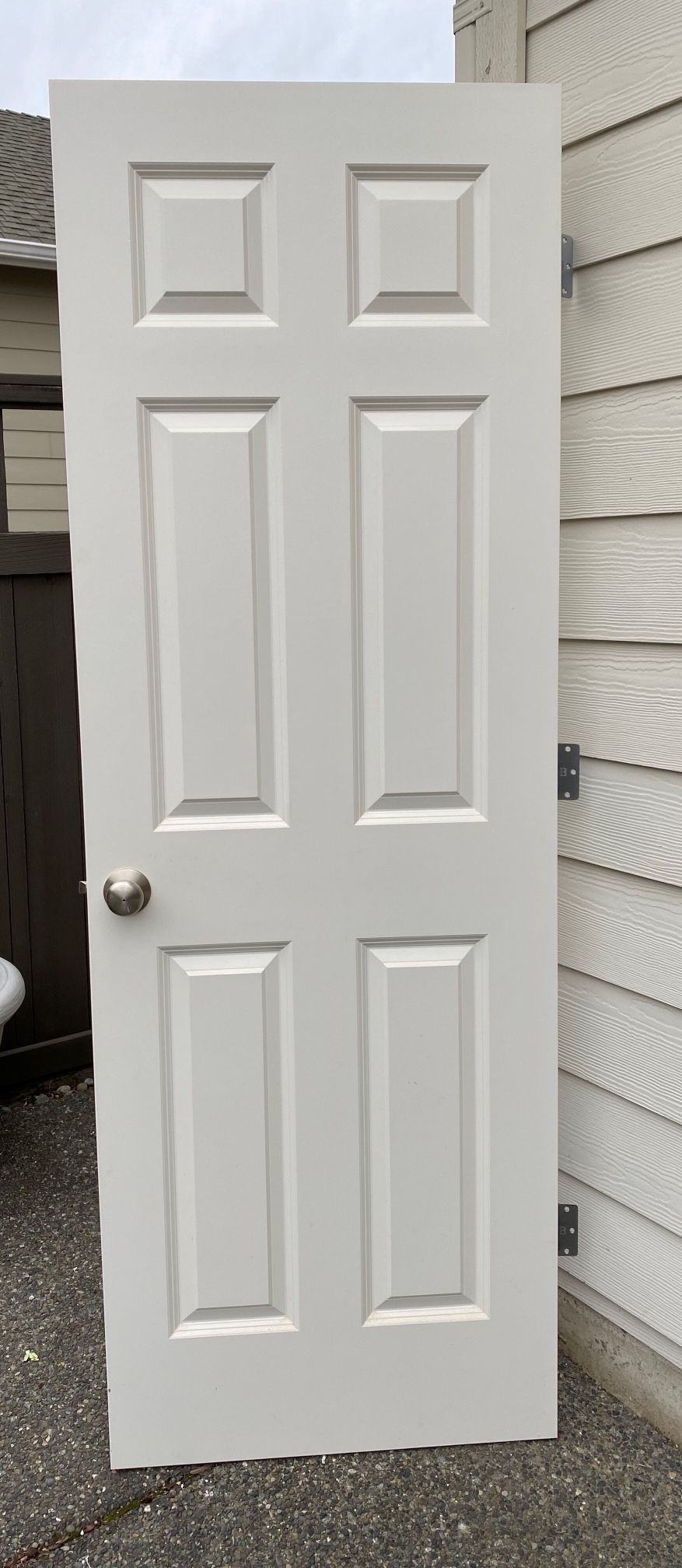 Pre Hung Interior Door 27 3/4 in, 6-Panel Hardboard Slab with Knob