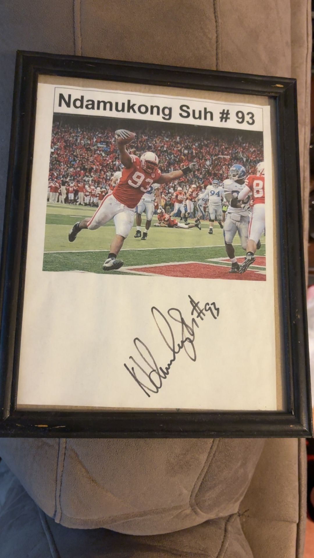 Ndamukong Suh Autograph Signature Nebraska Huskers Tampa Bay Buccaneers Football
