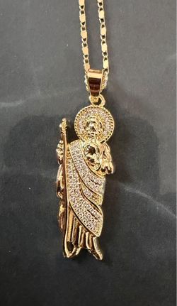 San Judas tadeo chain and pendant