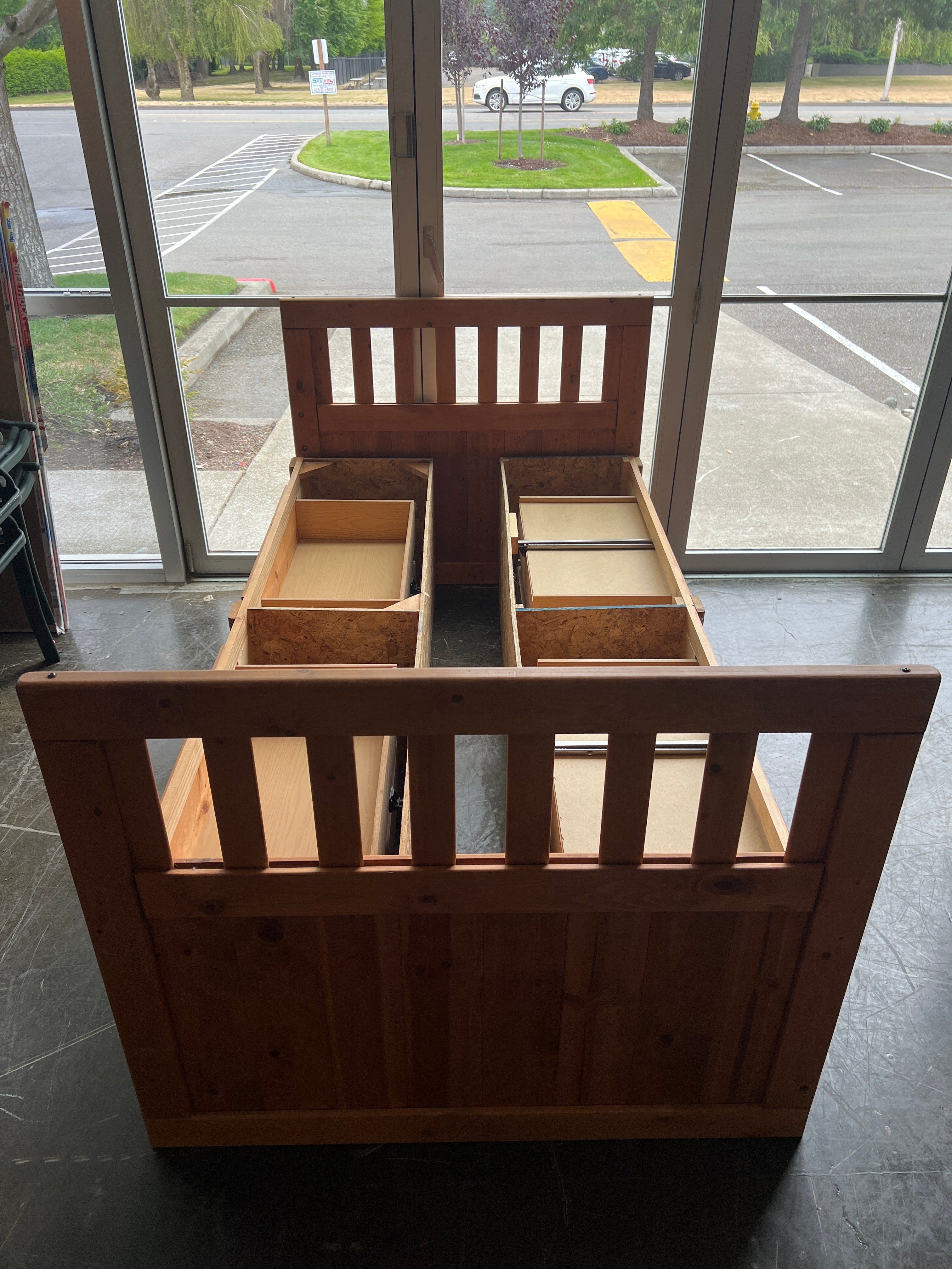 Solid Wood Storage Bed Frame