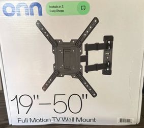 Onn Full Motion 19"-50" - 50 lbs. TV Wall Mount $30.00