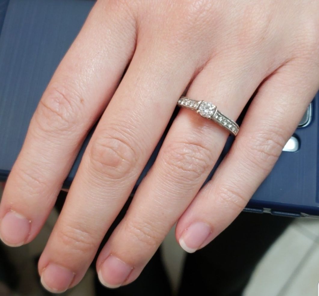 Helzburg 14kt White Gold 3/4 Carrot Diamond Engagement Ring