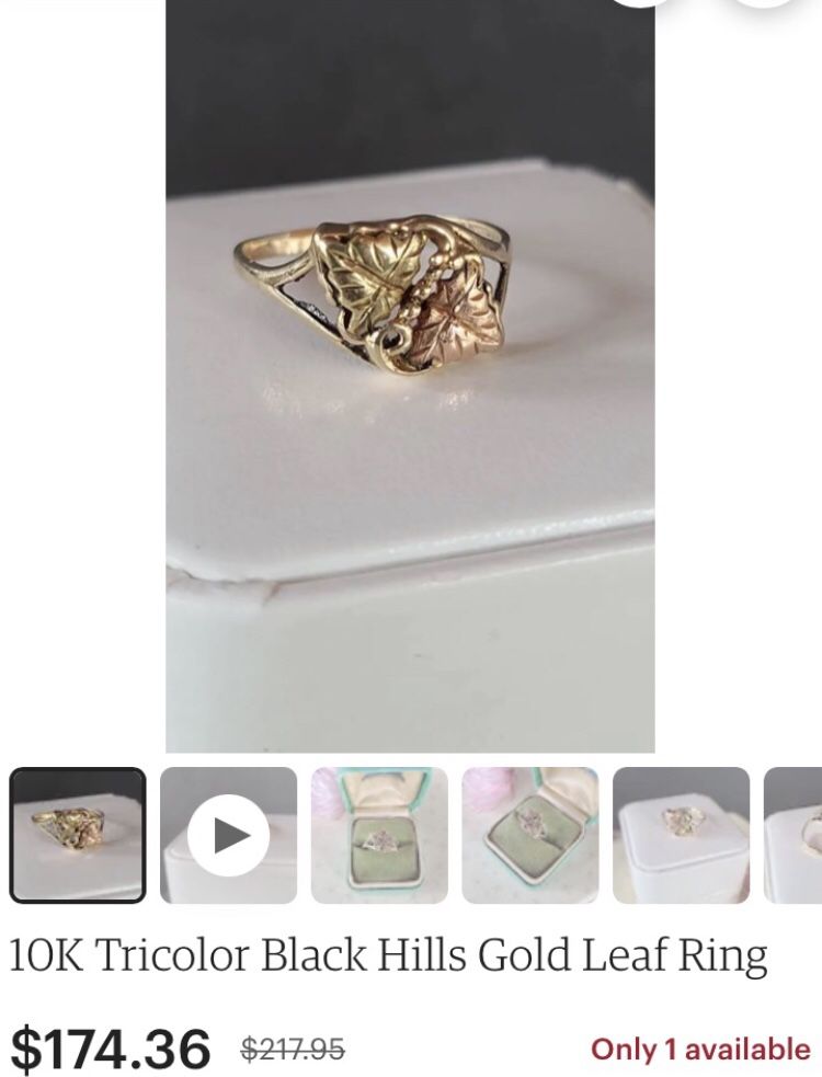 BLACK HILLS GOLD LEAF RING