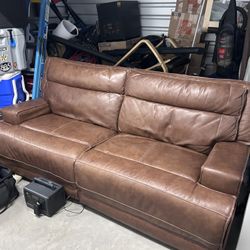 Brown Leather Couch