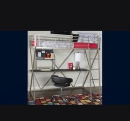 Twin Loft Bed With Build In Desk