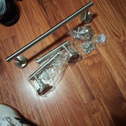 Bathroom Hardware, Brushed Nickel, NEW