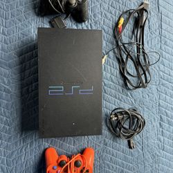 PS2 With 2 Controllers And Games