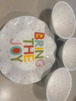 Bring the Joy plate w/ 3 small bowls
