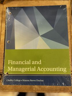 “Financial and Managerial Accounting” by Warren, Reeve, Duchac – 14th Edition