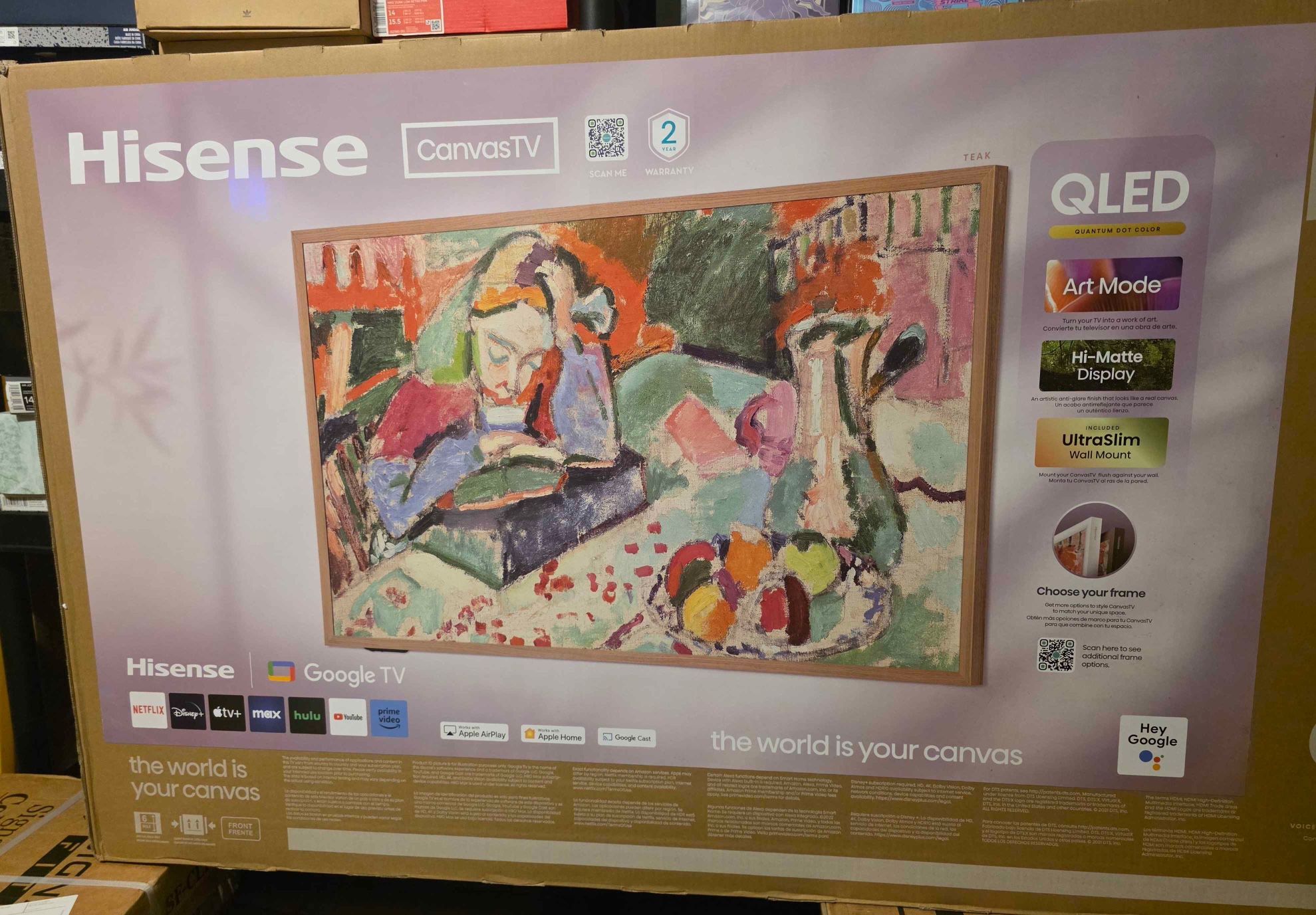 NEW! 55 Inch TV With Wall Mount