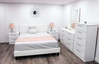 6-PieceQueen  Bedroom Set – Available in Black, White, and Gray