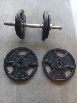 Adjustable Cast Iron Dumbbell Bundle ( 2 sets + extra plates)