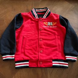 Disney Cars 95 Toddler Boy Bomber Varsity Jacket Lightning McQueen 2T