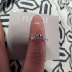 Nadri Size 8 Silver Ring 
