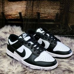 New Nike Dunk Low Panda Black White Shoes