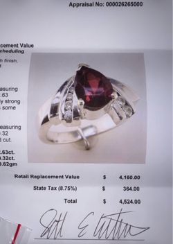 Custom white gold woman's ring w gemstones