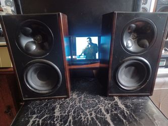 KLIPSCH WB14 WIRED BOOKSHELF SPEAKERS AND DAYTON SUB-100 POWERED SUBWOOFER $600 FINAL PRICE READ DESCRIPTION