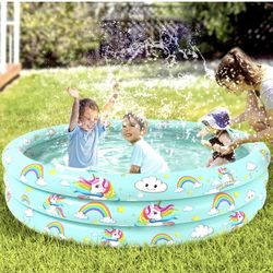 Brand new* Inflatable Kiddie Pool - Swimming Pools 51inch unicorn