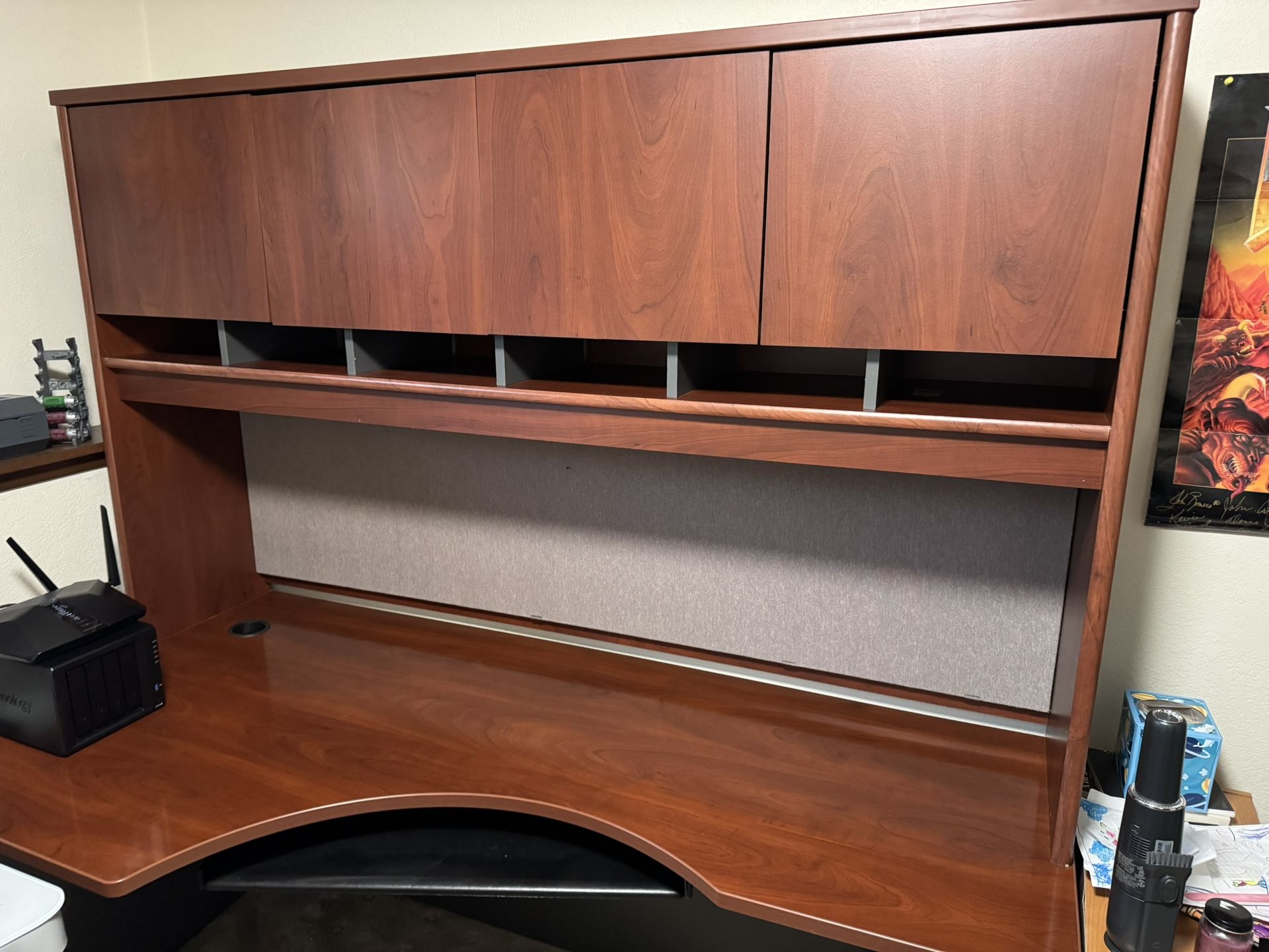 Executive Desk With File Cabinet