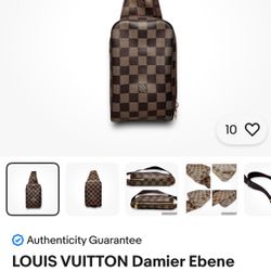 LOUIS VUITTON Damier Ebene Geronimos Shoulder Bag N51994