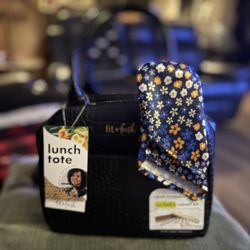 Fit & Fresh Lunch Bag Black w/utensils