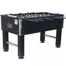 Assembled new Foosball Table, 54.5 Inch Competition Soccer Game Table Black MDF Construction Chrome