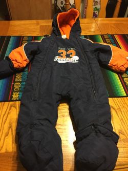 One piece baby snow suit