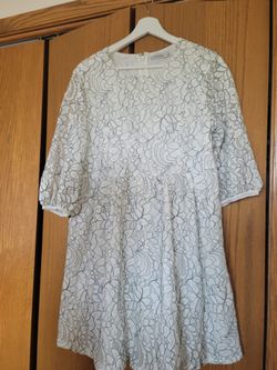 White Elegant  Dress  Size L