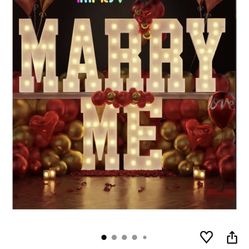Marry Me Light Up Letters- 4 Ft
