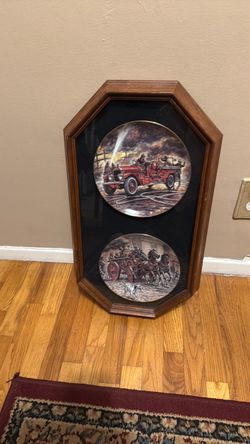 Fireman decorative plates. Collectibles and antiques.