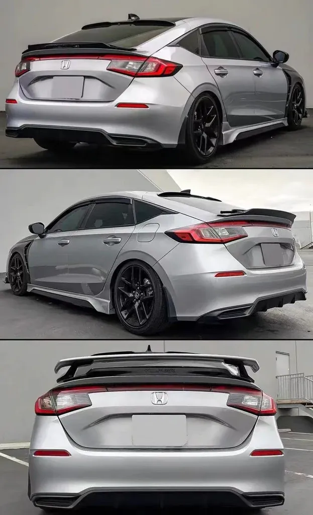 BRAND NEW 2022-2024 HONDA CIVIC HATCHBACK YOFER V3 GLOSSY BLACK HIGHKICK Duckbill Trunk Spoiler