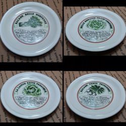 Toscany Collection Lot Of 4 Different Salad Dinner Plates 7.5" VTG Made In Japan