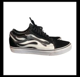 VANS Old Skool Flame Black White Size 12
