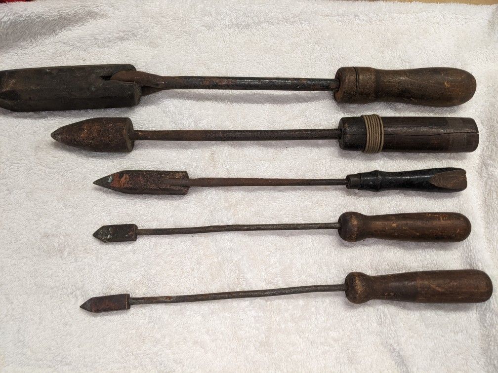 Vintage Copper Head Soldering Irons. Set Of 5