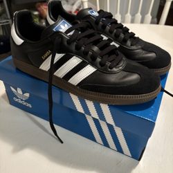 New Size 9 Black Adidas Sambas
