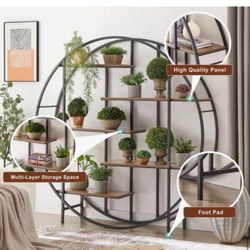 5-Tier Metal Storage Rack, Decorative Wall Shelf for Storage, Display Stand E-9