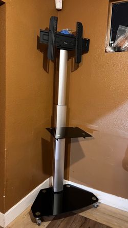 Rolling TV Floor Stand with Shelf