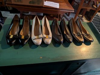 Lot of 4 pairs of Salvatore Ferragamo slides