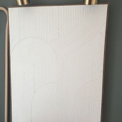 White Textured Wall Art