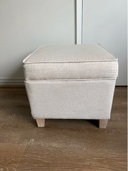 Light brighter ottoman with storage compartment