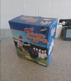 Brand new giant inflatable, bowling set indoor outdoor