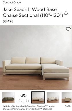 Pottery Barn Jake sectional