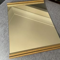 Vintage Mirror Gold Trim